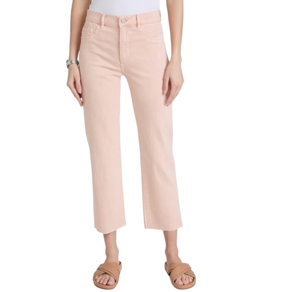 DL1961 Patti Straight High Rise Jeans In Bellini Raw - Picture 1 of 13
